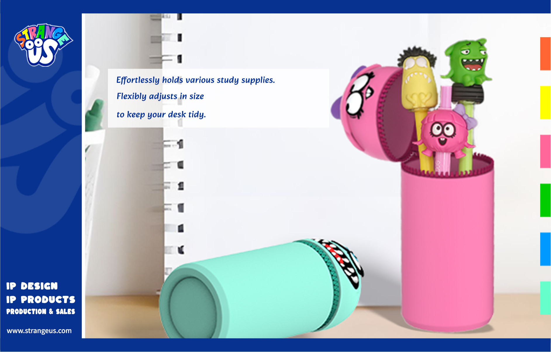 Cute Monster Click Pens