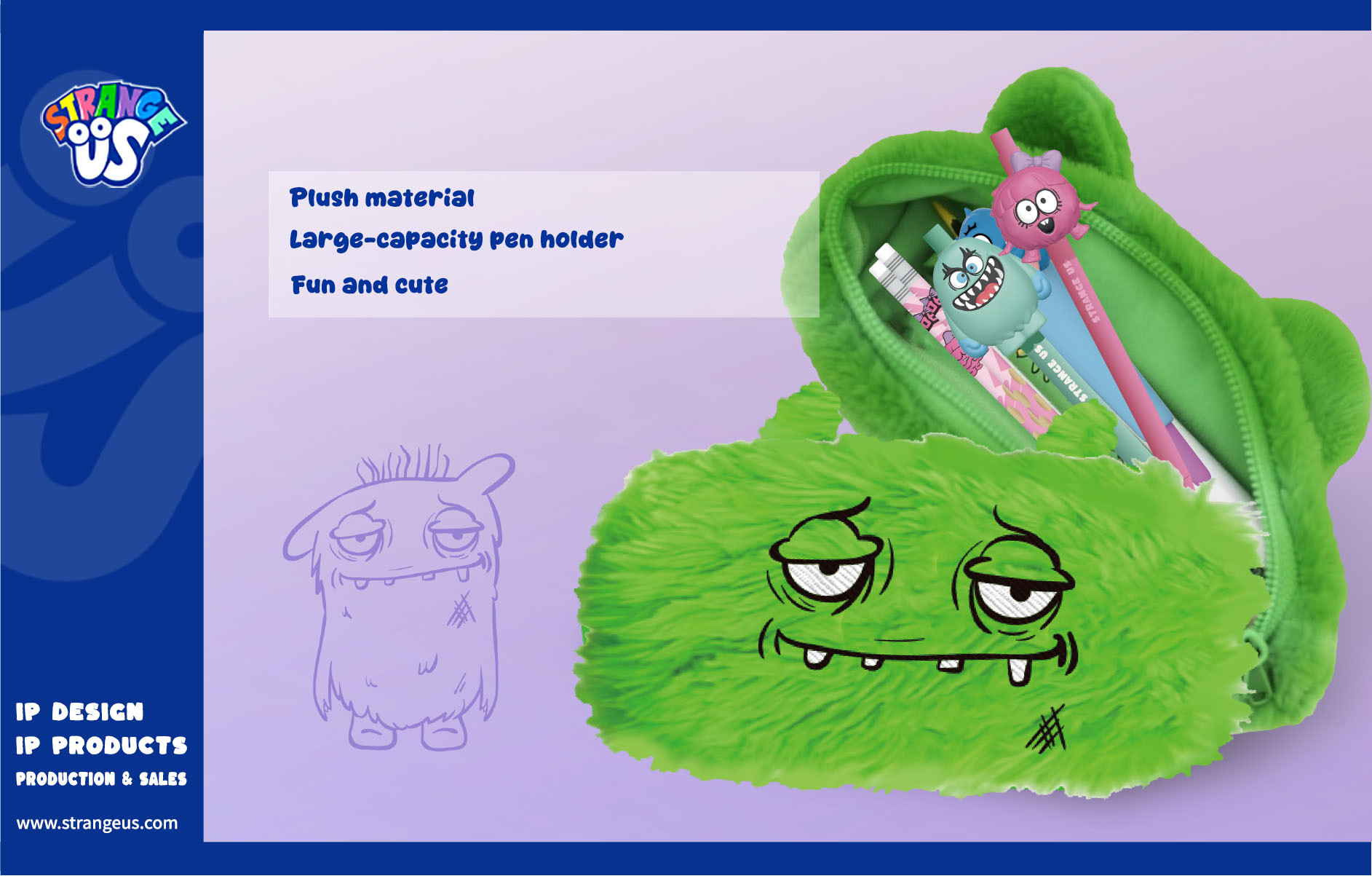 Cute Monster Click Pens