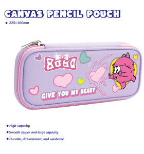 Monster Canvas Pencil Pouch