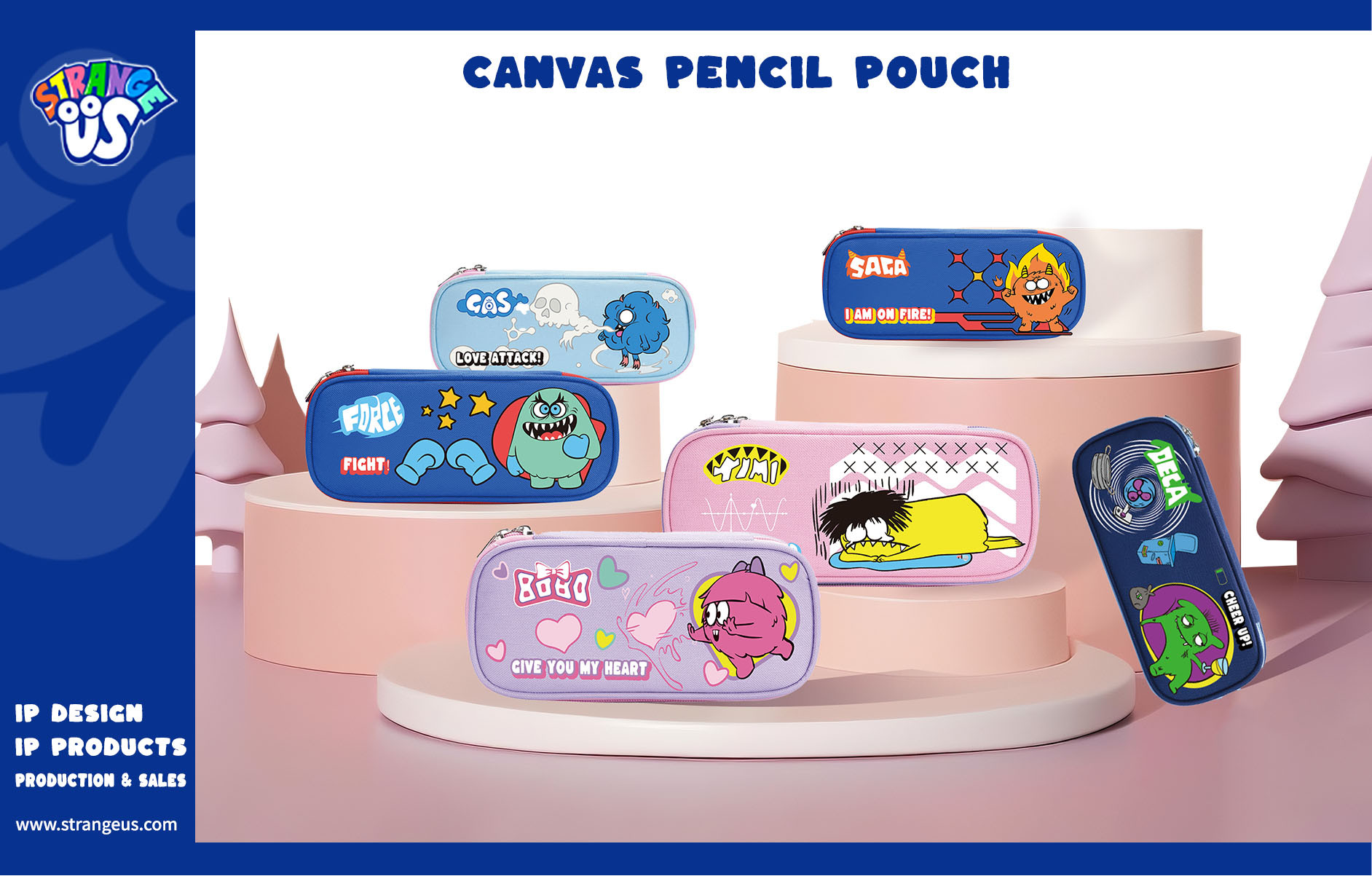 Cute Monster Click Pens