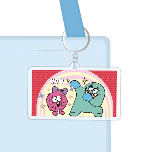 Monster Acrylic Pendant ( Metal ring buckle )