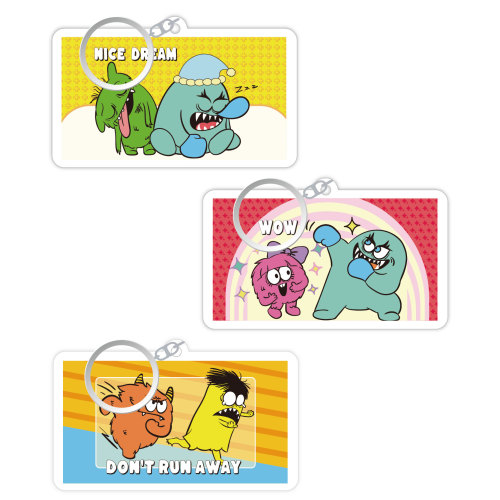 Monster Acrylic Pendant ( Metal ring buckle )