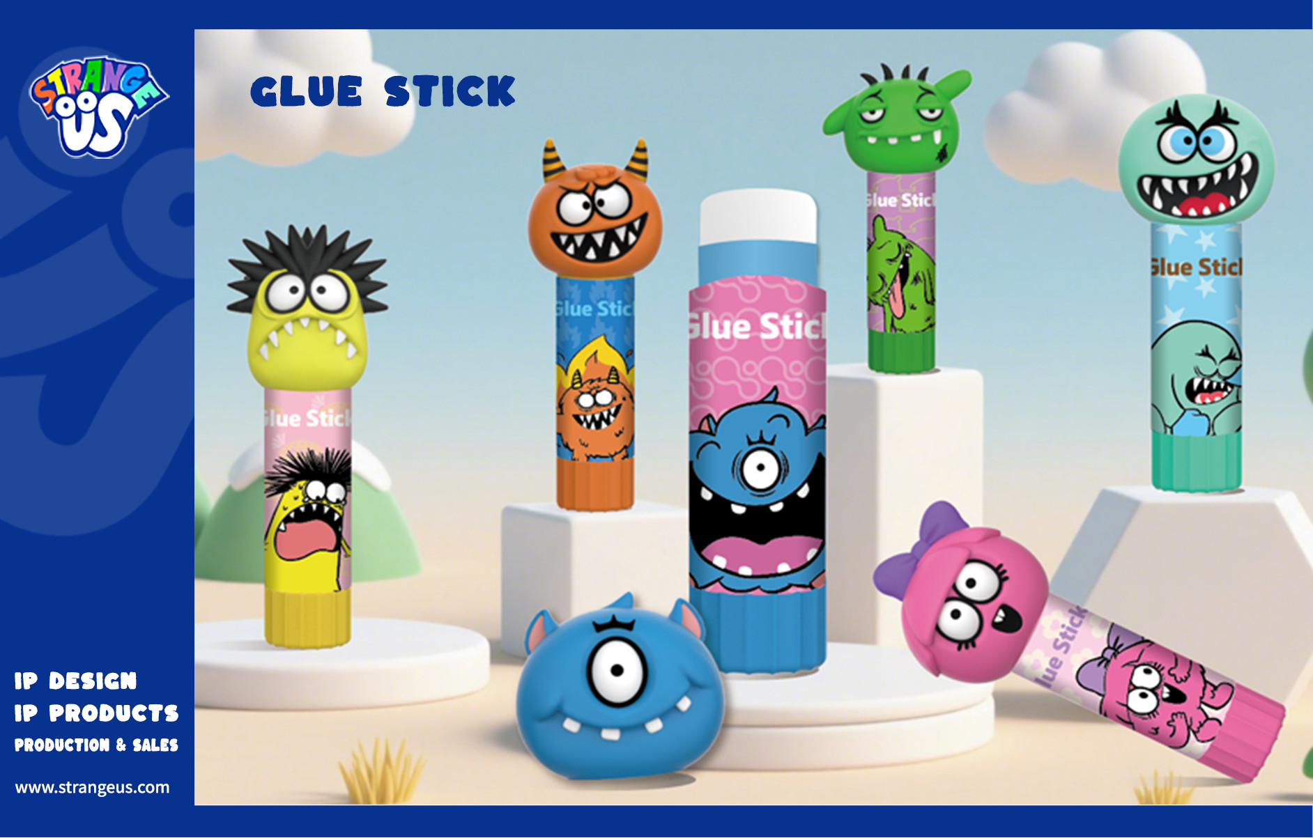 Cute Monster Click Pens