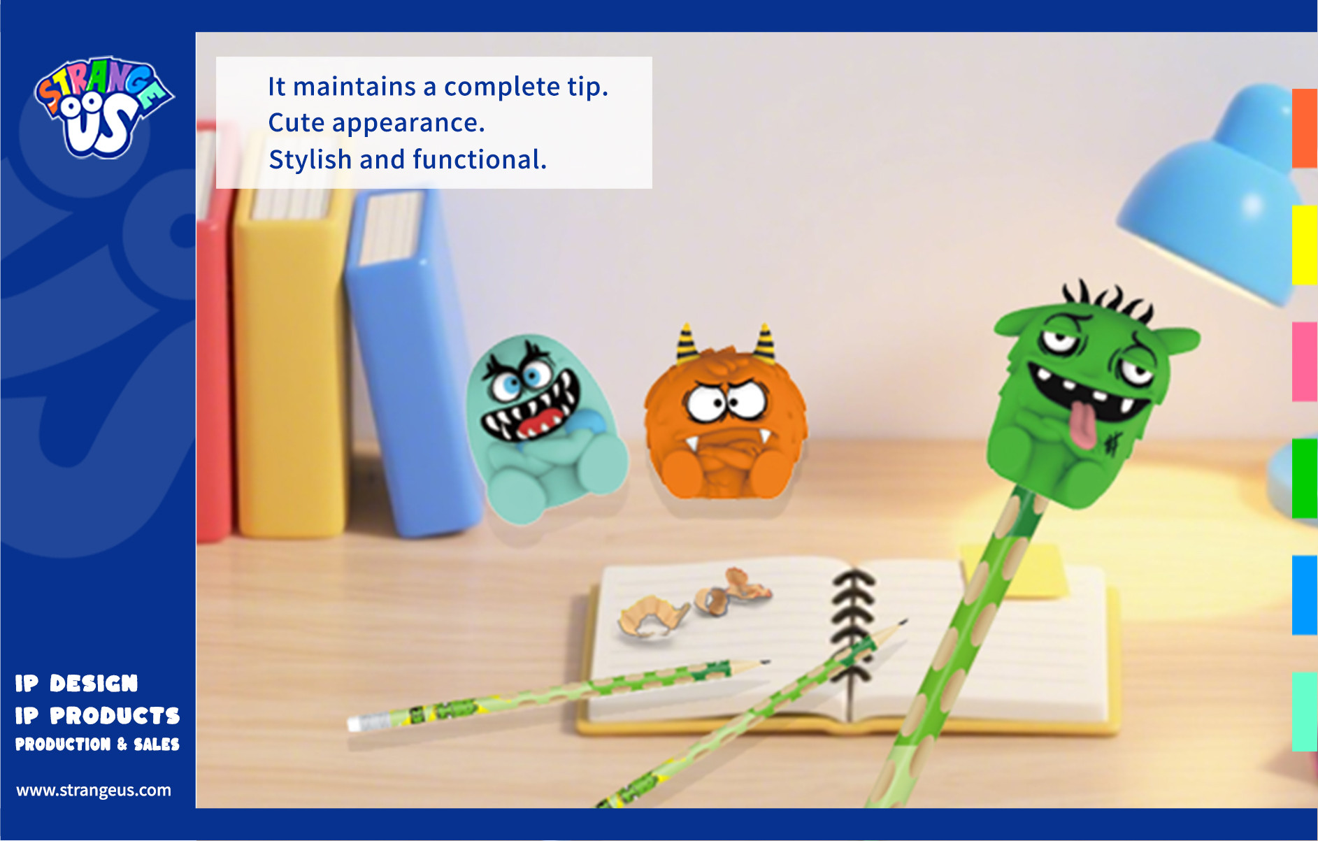 Cute Monster Click Pens