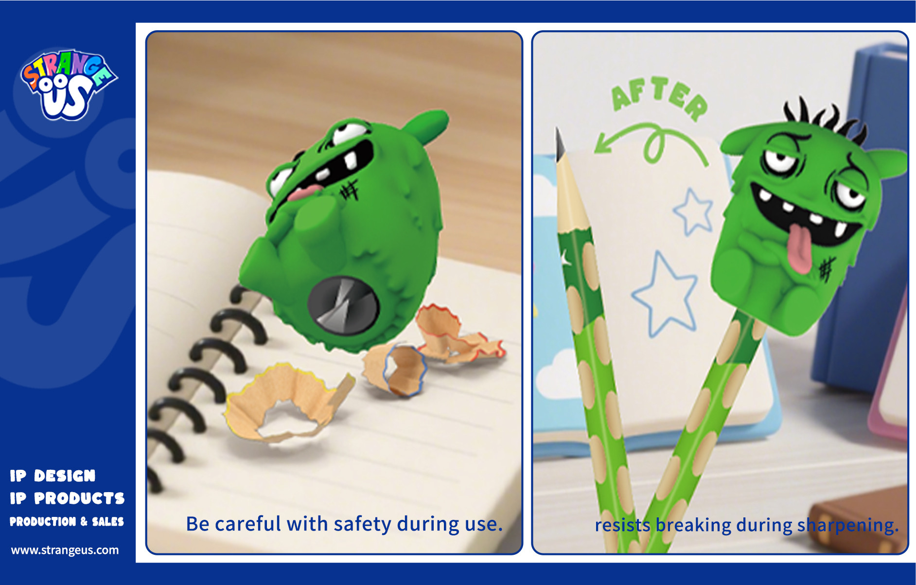 Cute Monster Click Pens