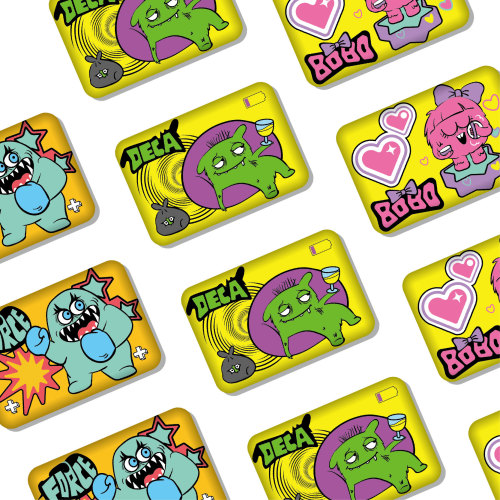 Monster Rectangular Pin Badges