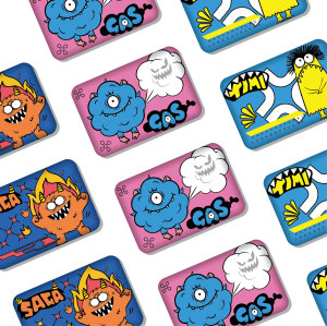 Monster Rectangular Pin Badges