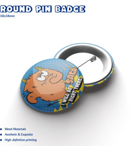 Monster Round Pin Badges