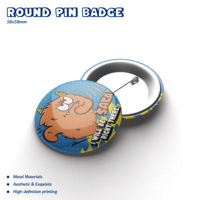 Monster Round Pin Badges