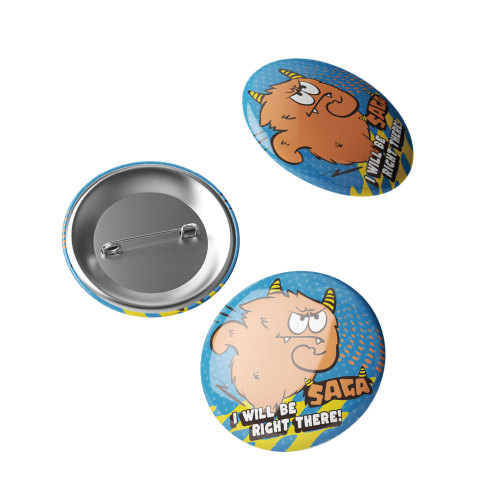 Monster Round Pin Badges