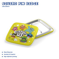 Monster Square Pin Badges