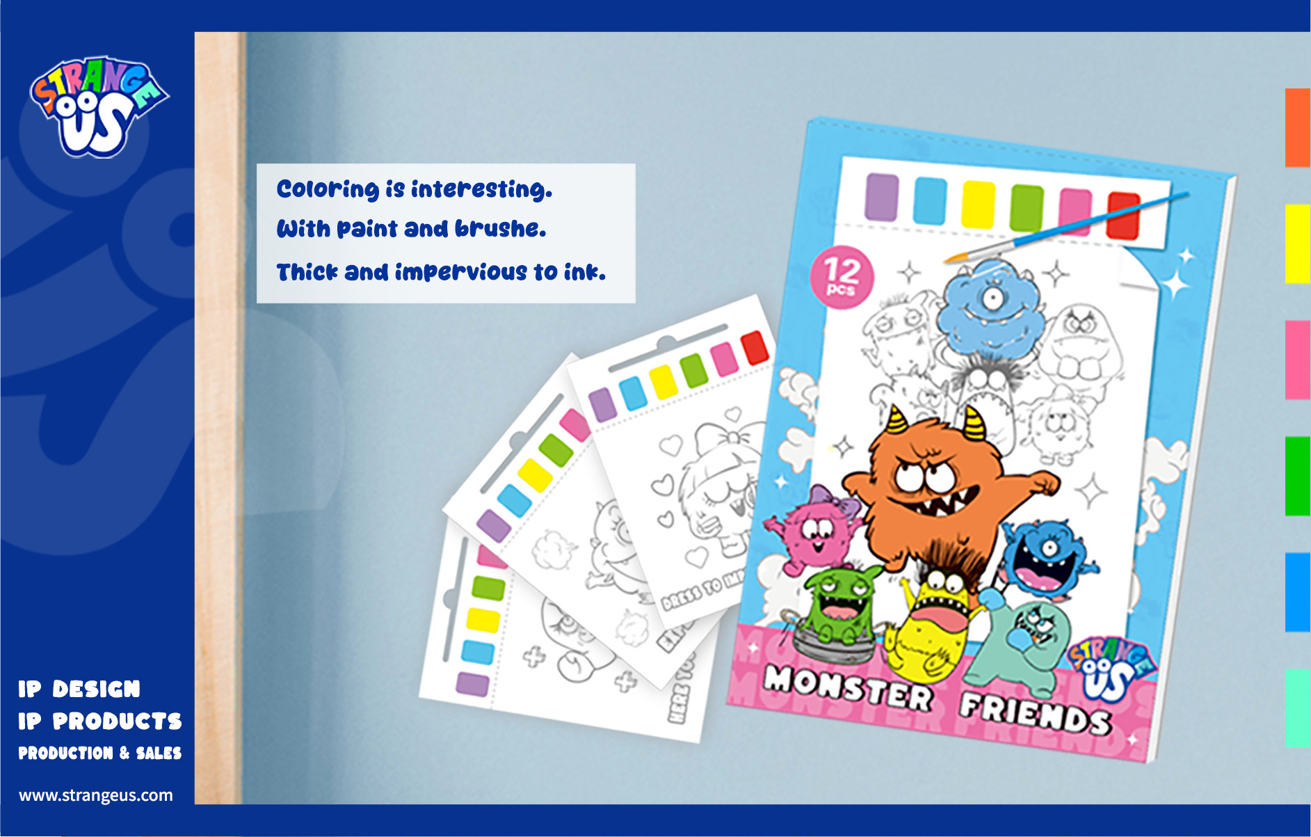 Cute Monster Click Pens