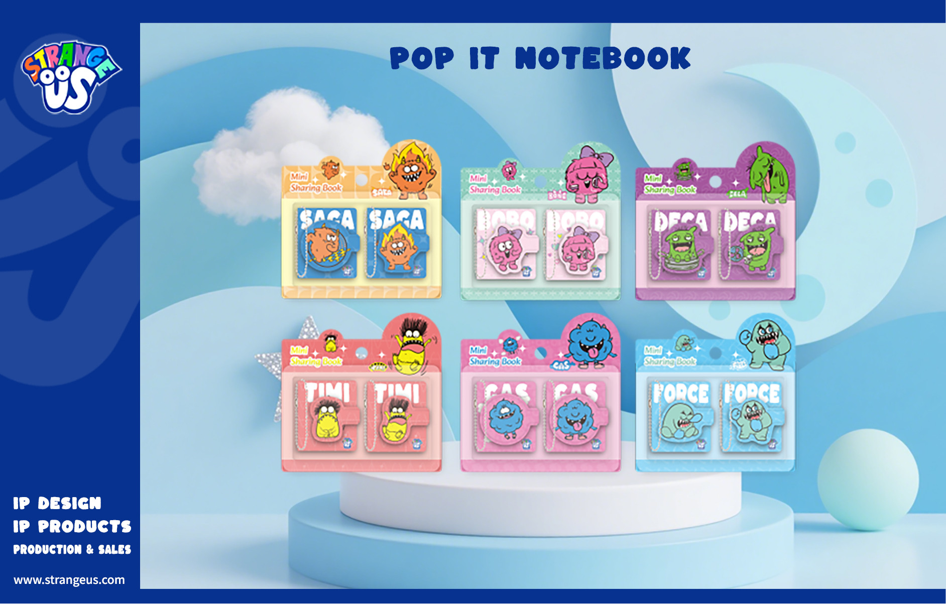 Cute Monster Click Pens