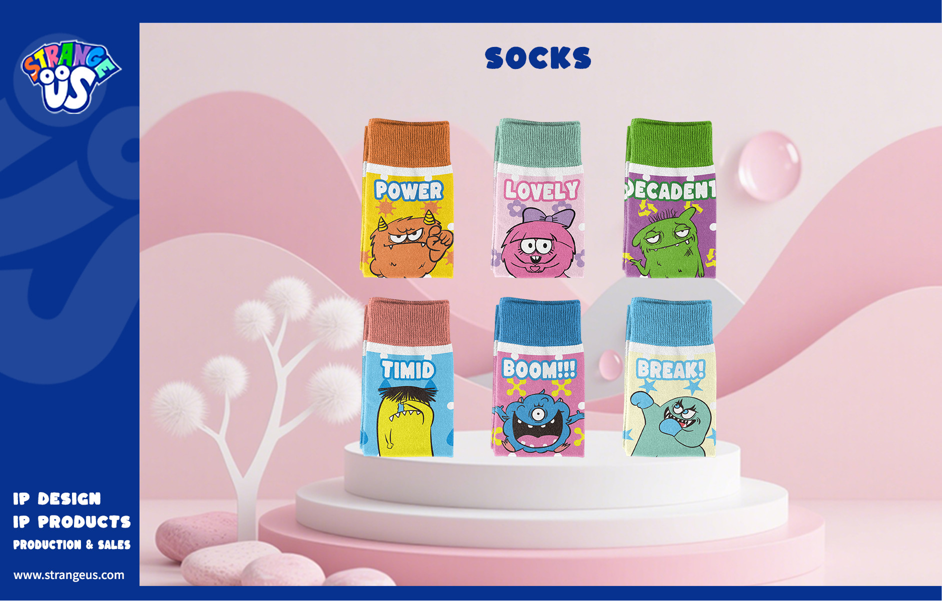 Cute Monster Click Pens