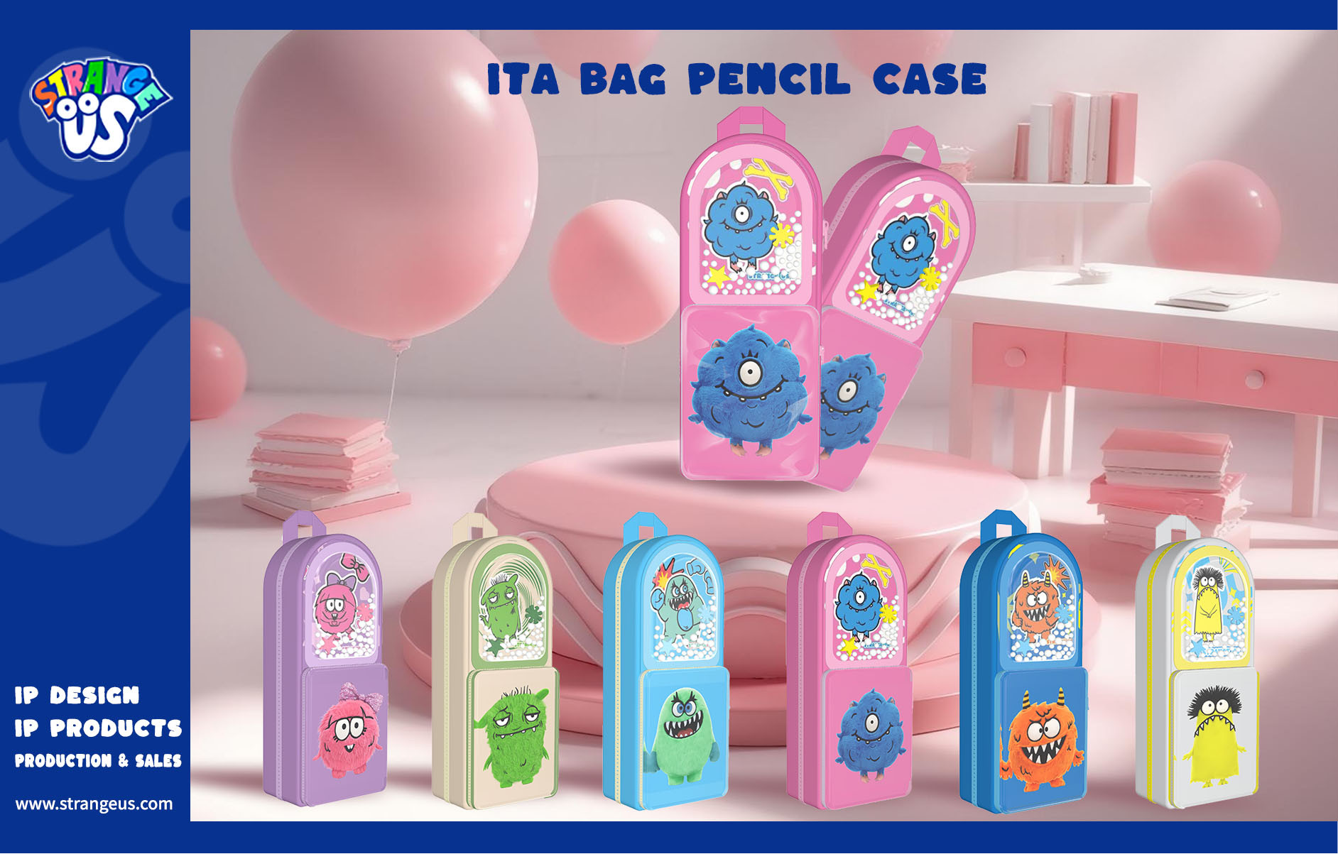 Cute Monster Click Pens