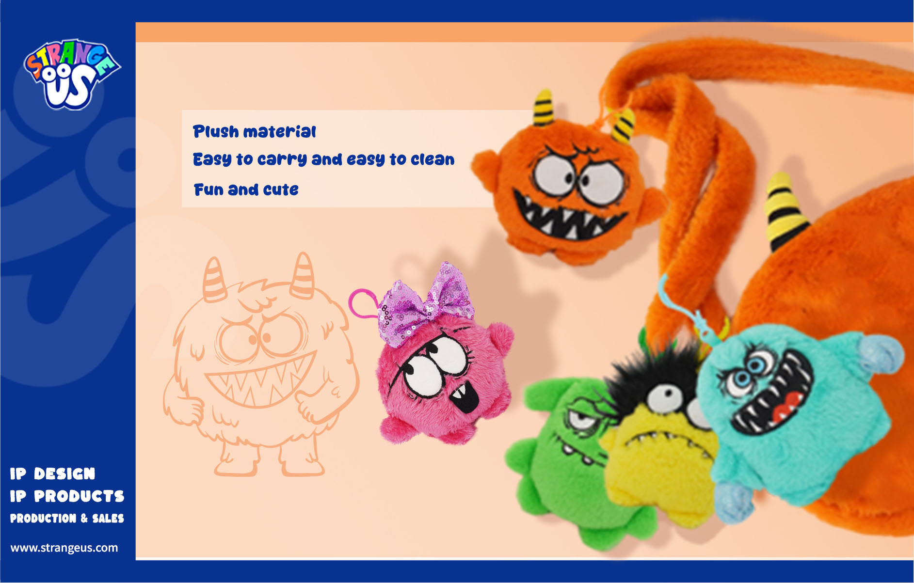 Cute Monster Click Pens