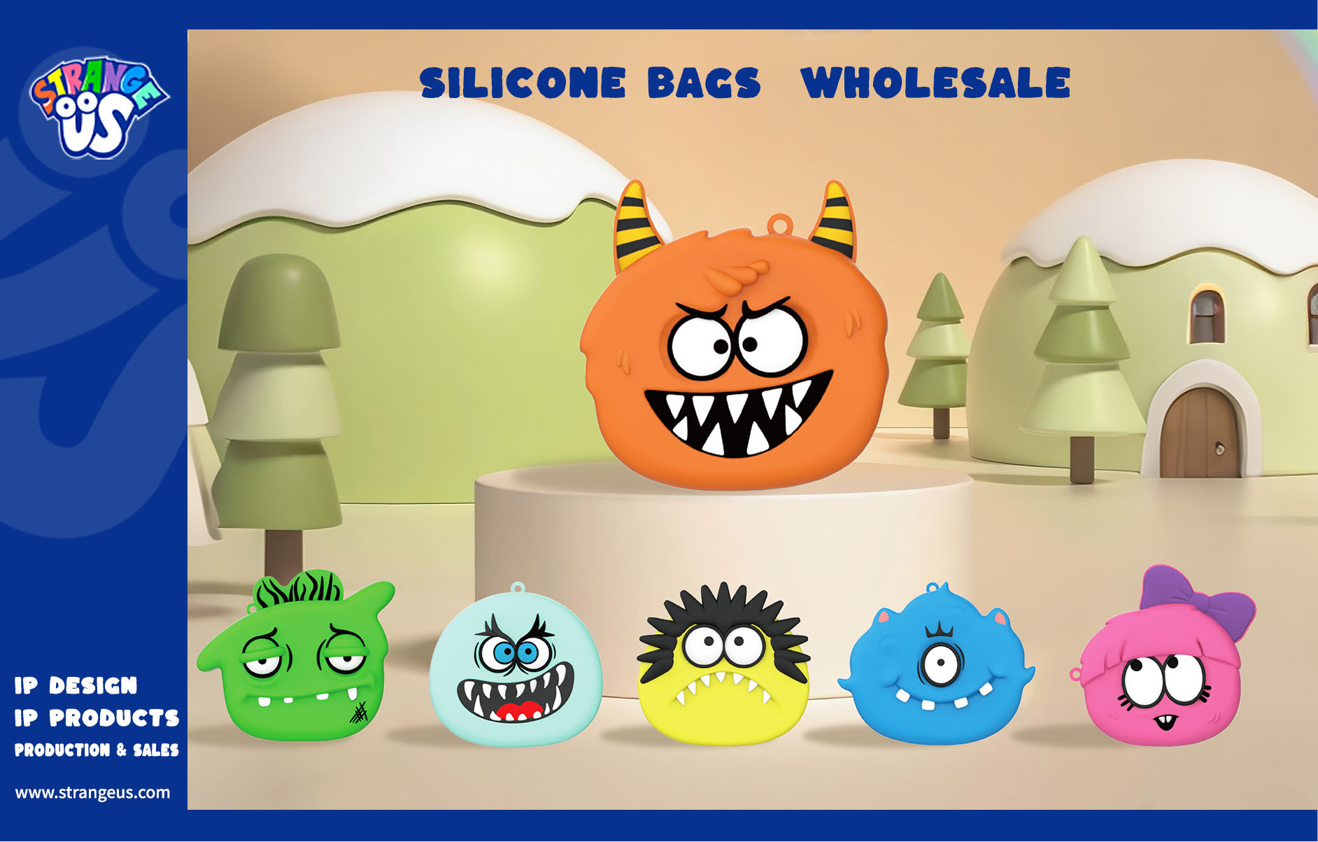 Cute Monster Click Pens