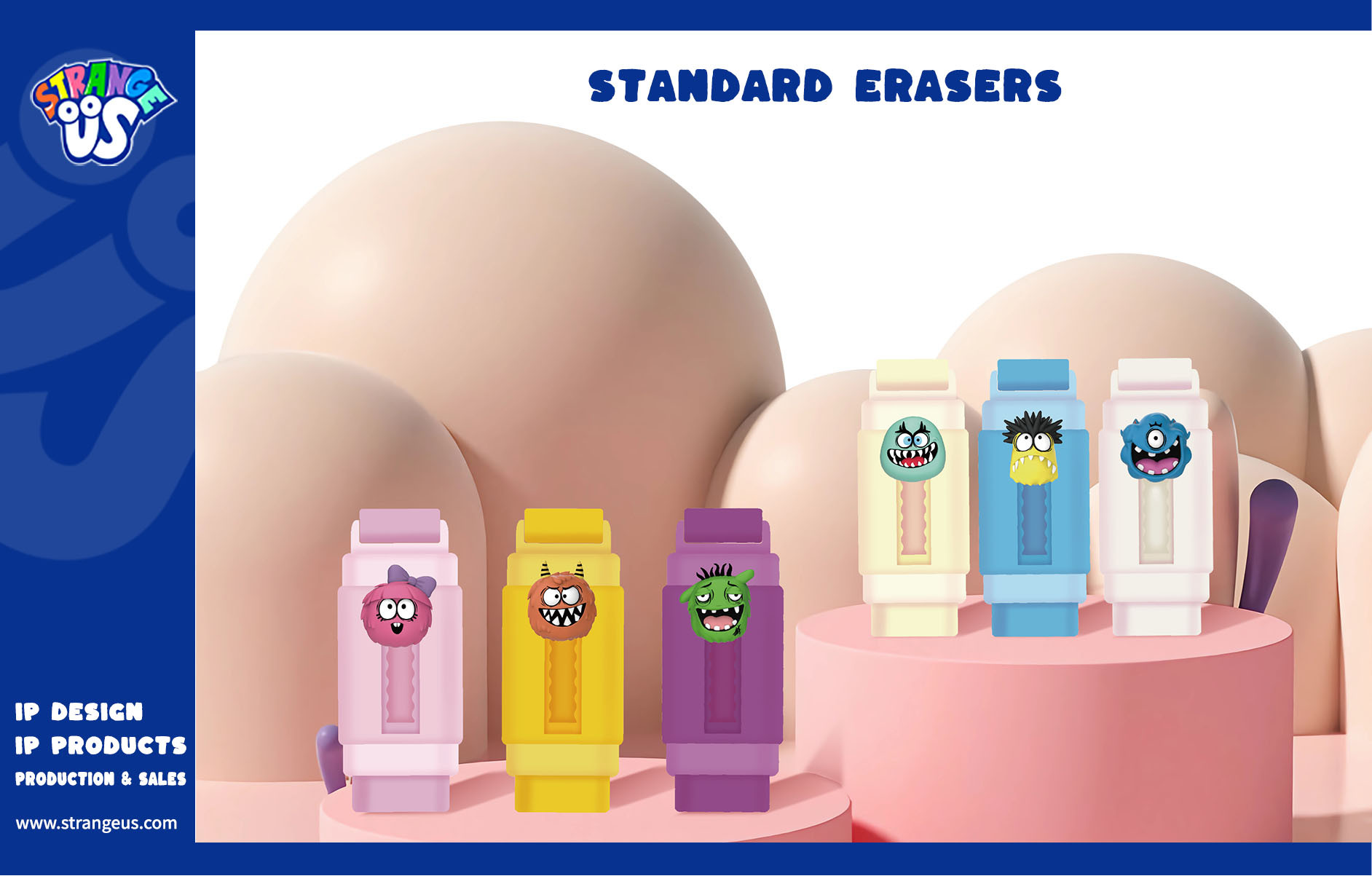 Cute Monster Click Pens
