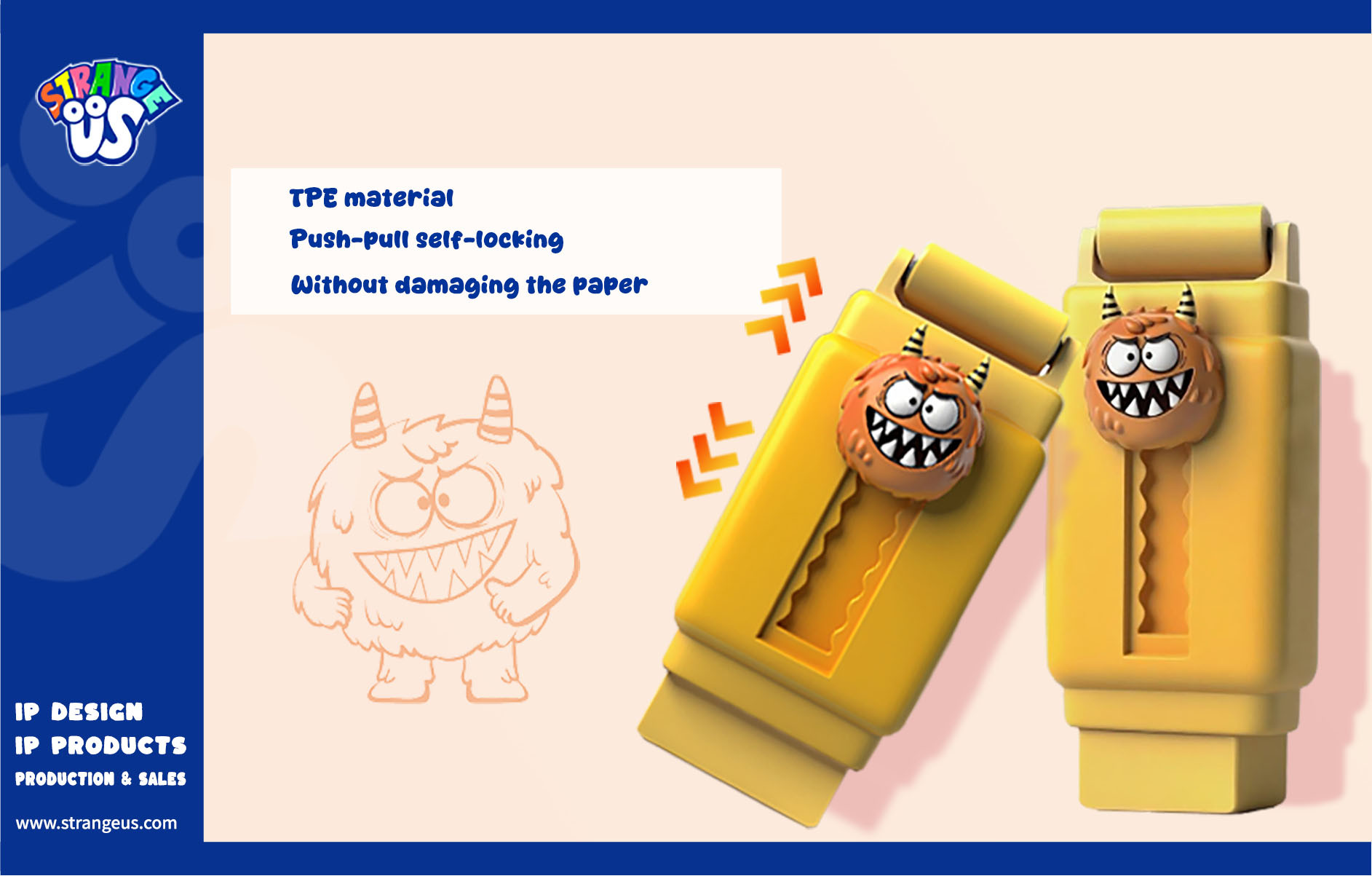 Cute Monster Click Pens