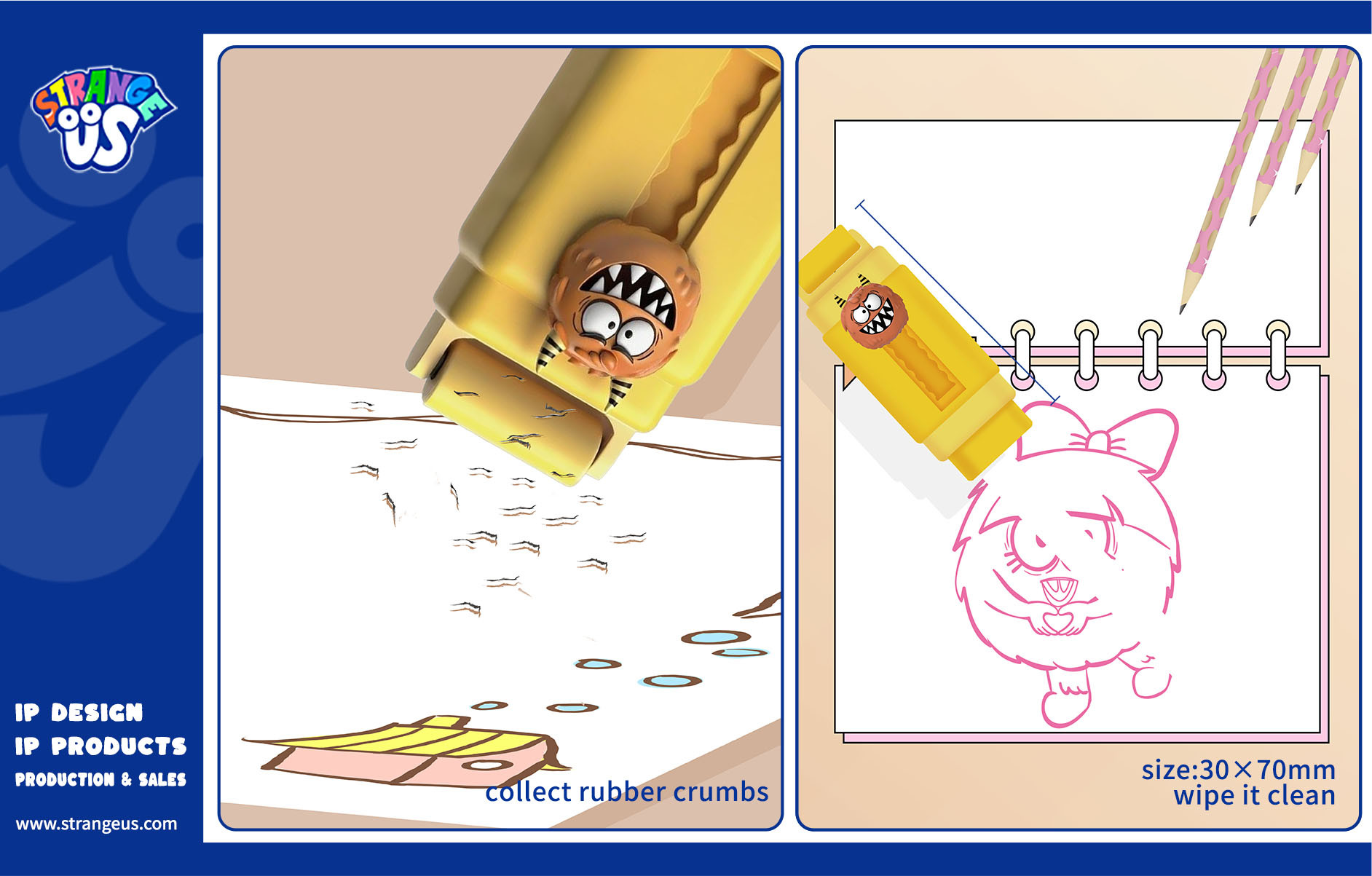 Cute Monster Click Pens