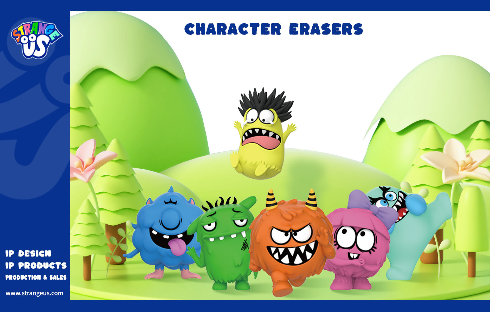 Cute Monster Click Pens