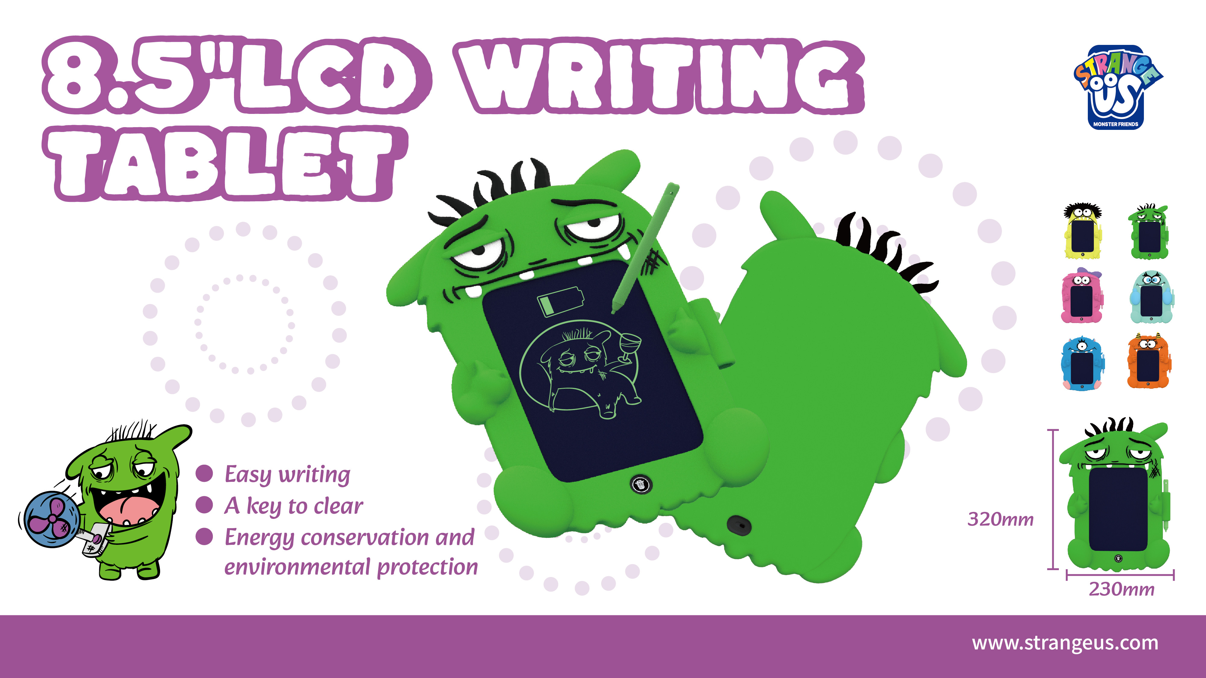 Cute Monster Click Pens