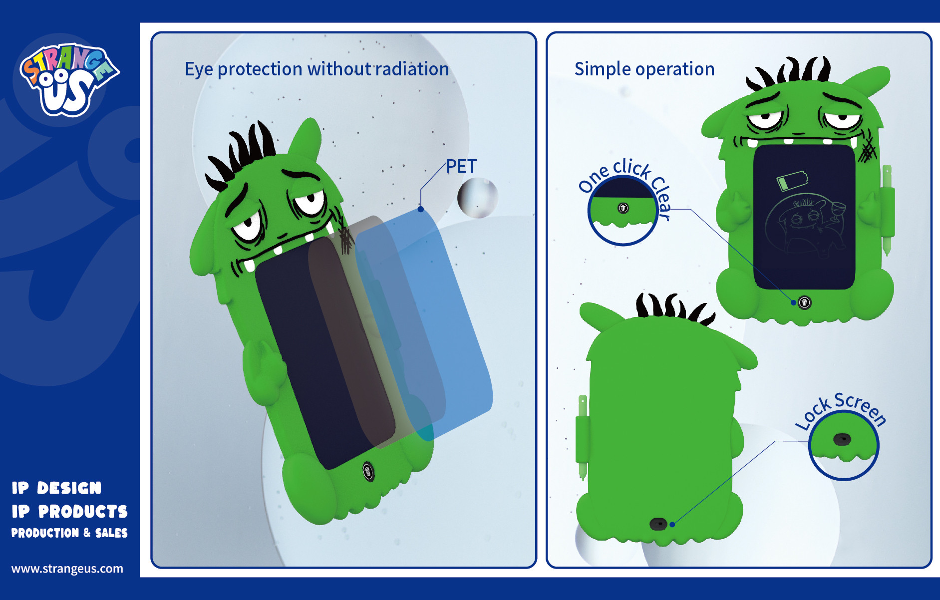 Cute Monster Click Pens