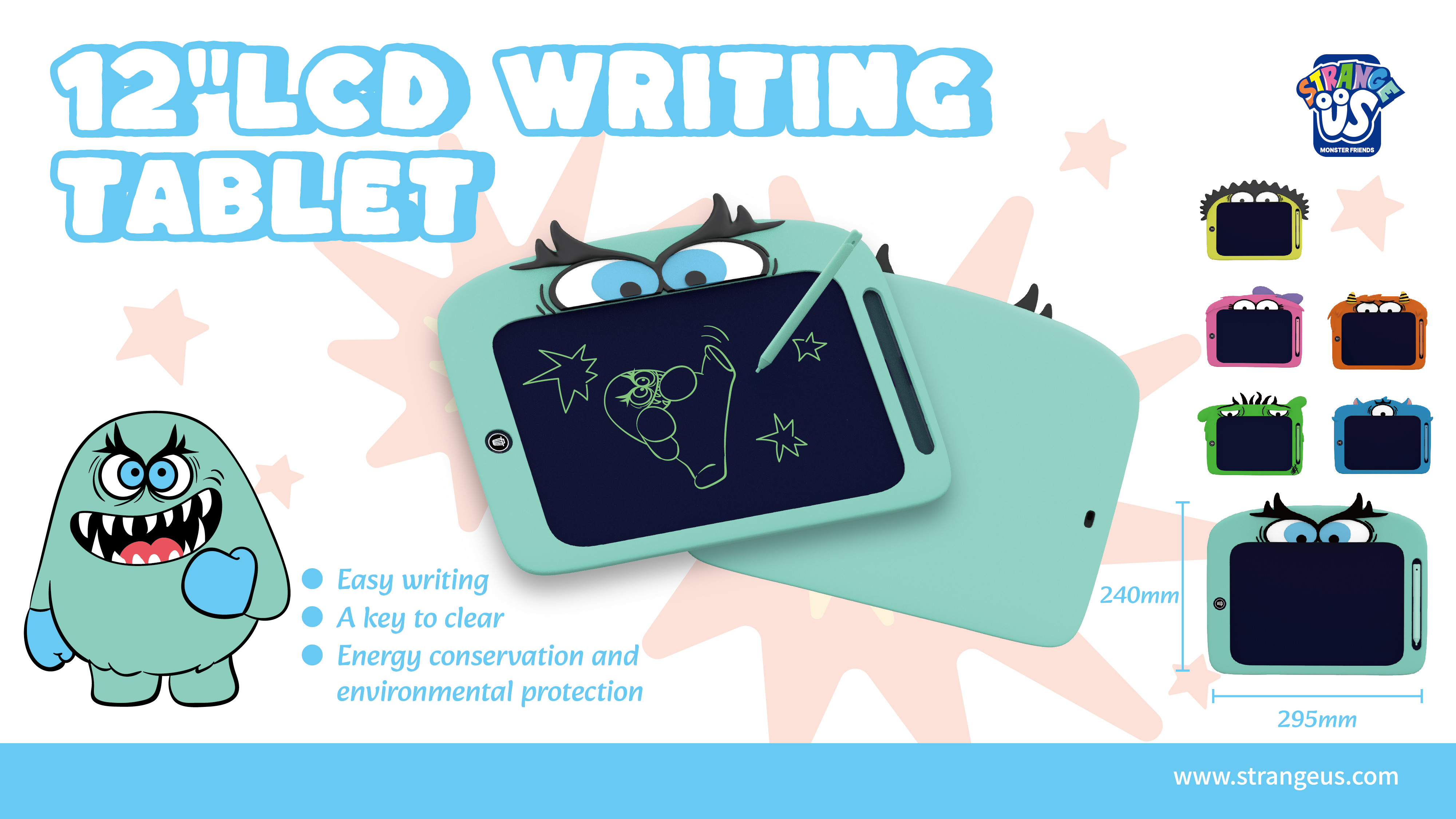 Cute Monster Click Pens