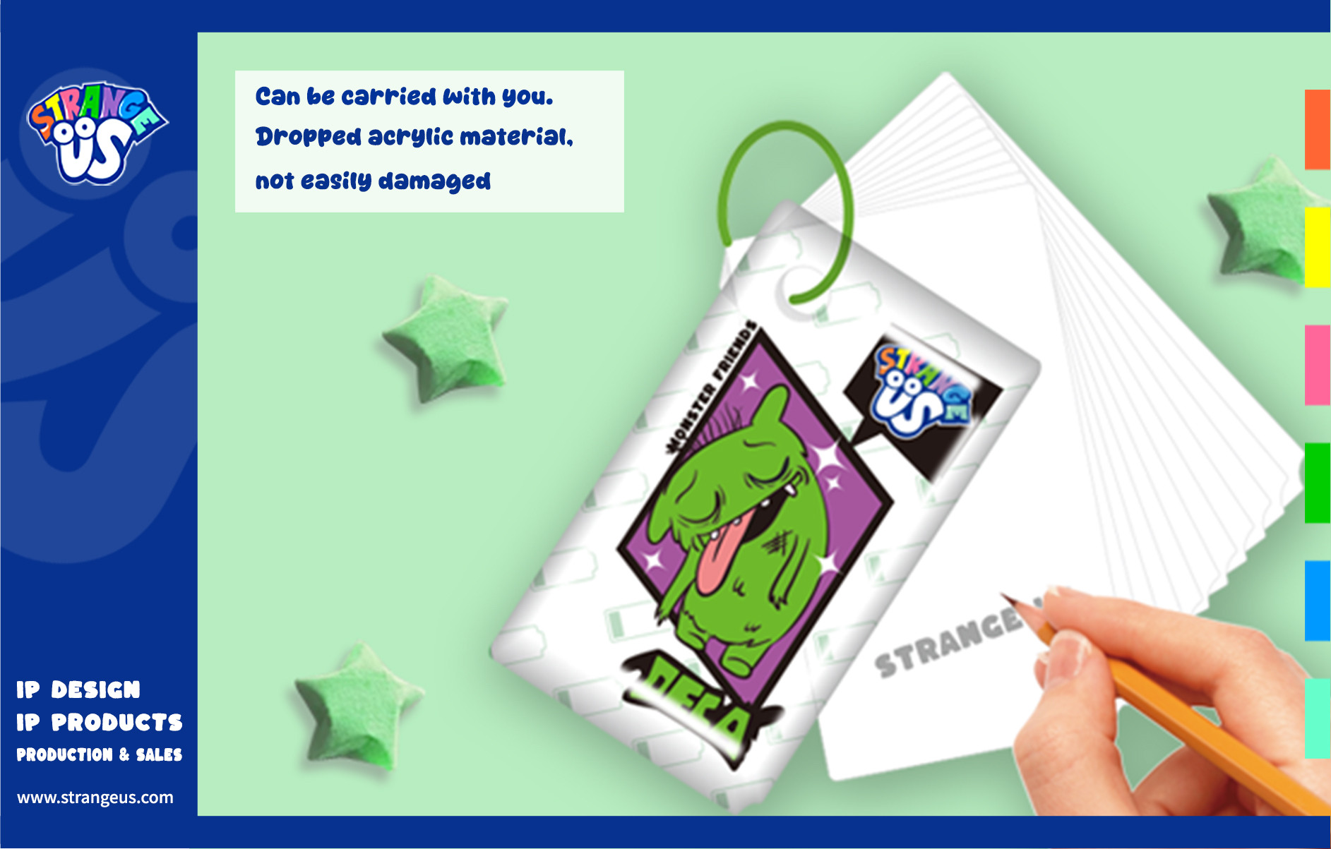 Cute Monster Click Pens