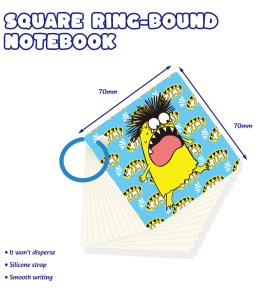 Monster Square Ring-bound Notebook
