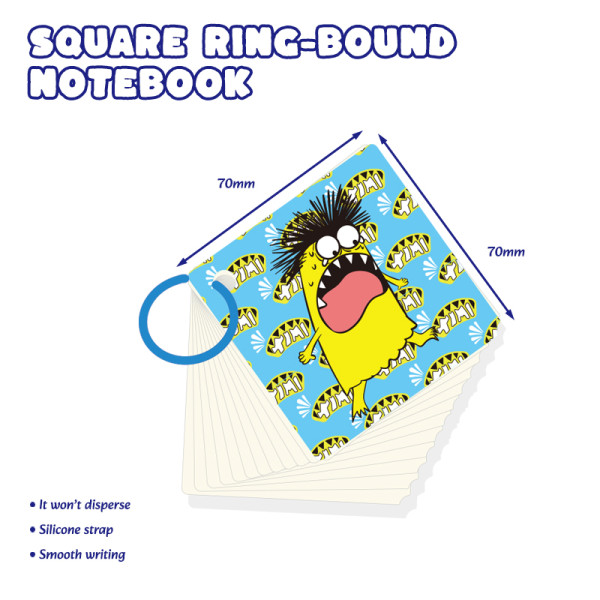 Monster Square Ring-bound Notebook