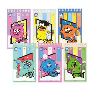 Monster B7 Coil Notebook with Sticky Notes