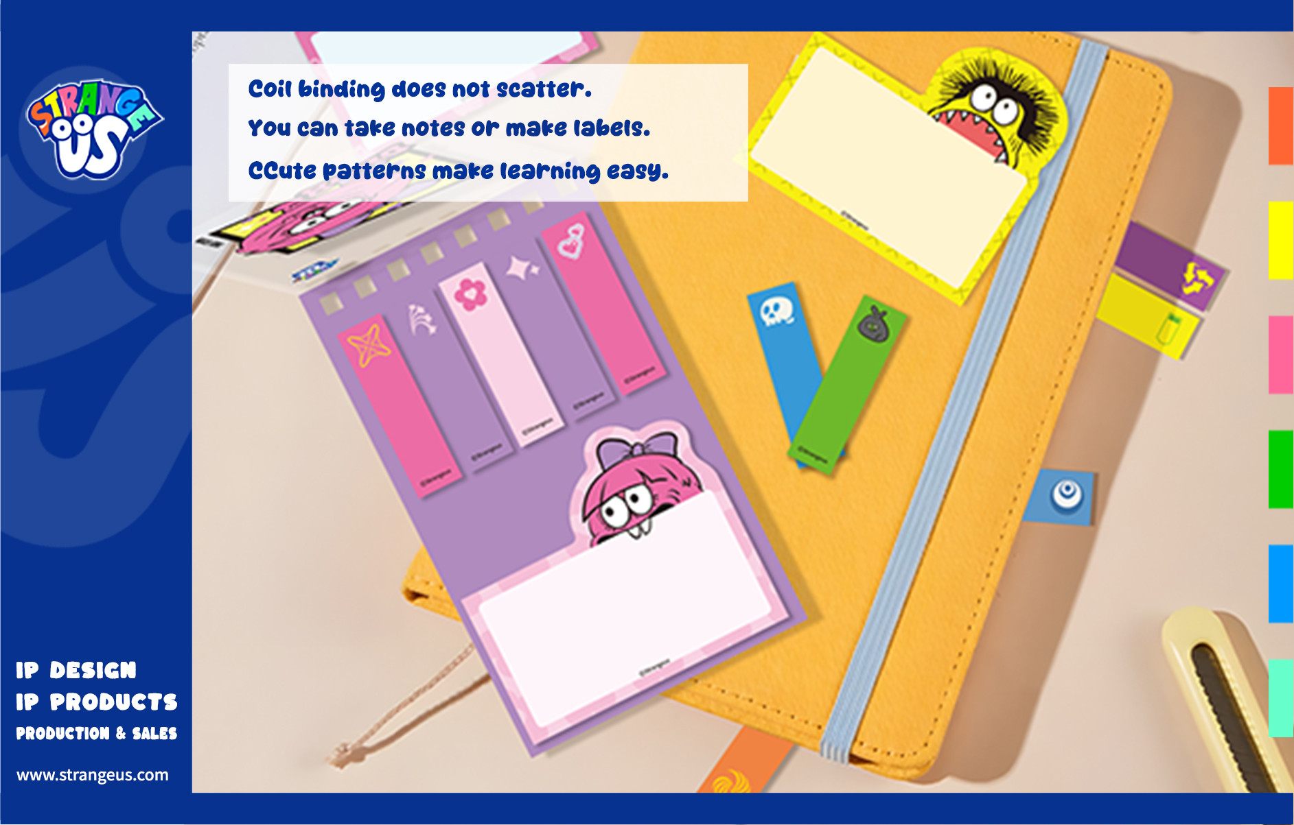 Cute Monster Click Pens