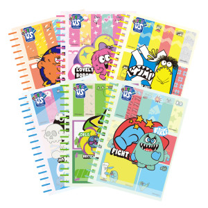 Monster A6 Coil Notebook with Sticky Notes