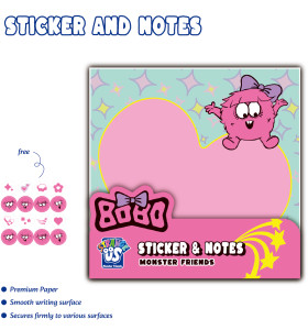 Monster Sticker and Notes