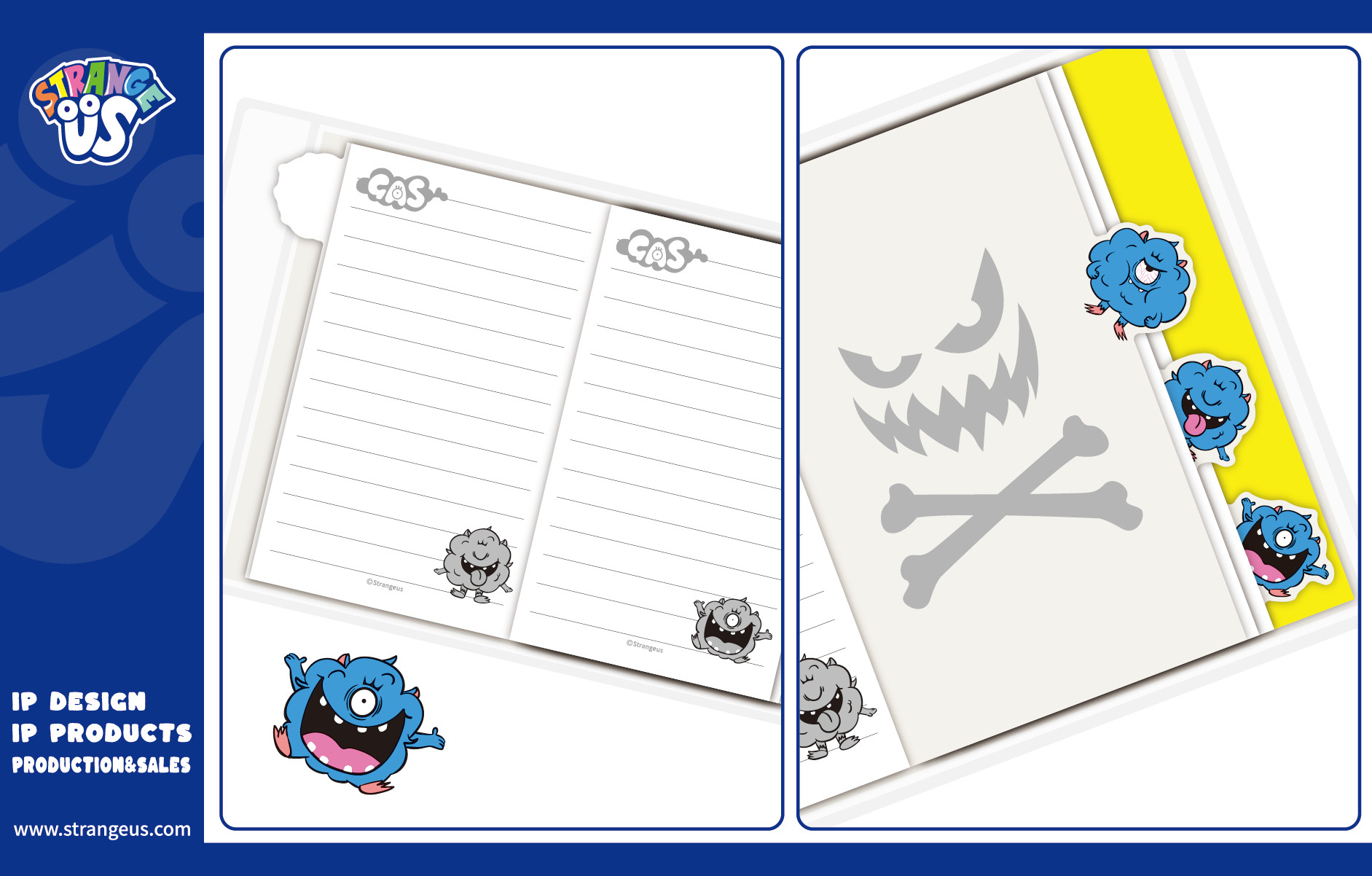 Cute Monster Click Pens