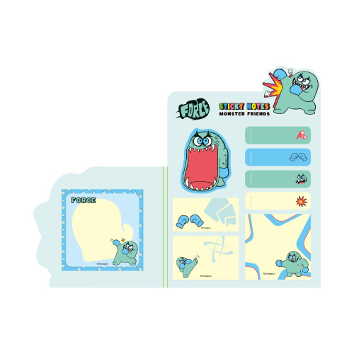 Monster Bi-fold Sticky  Note Pad