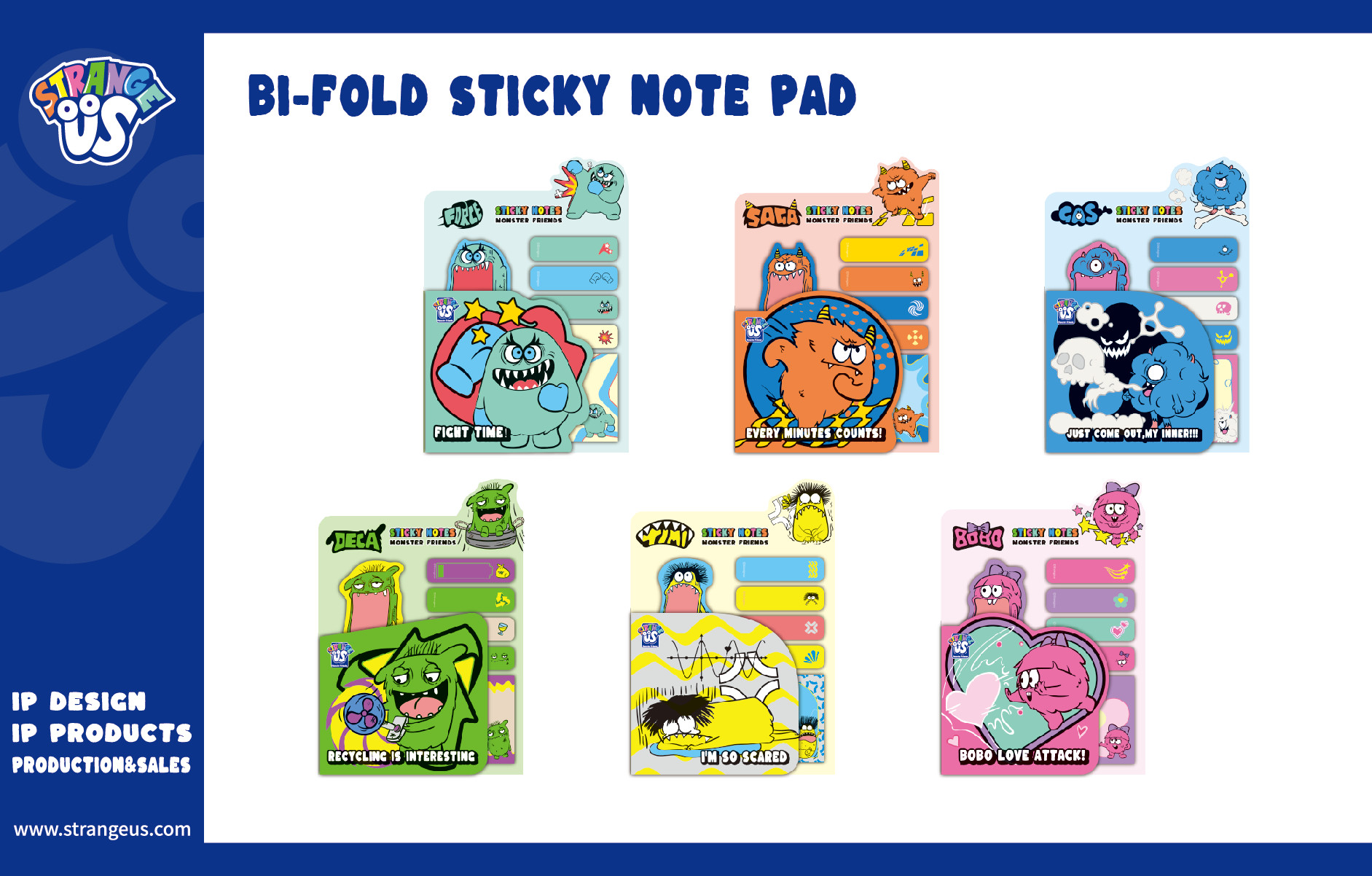 Cute Monster Click Pens