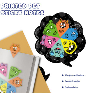 Monster Printed PET Sticky Notes