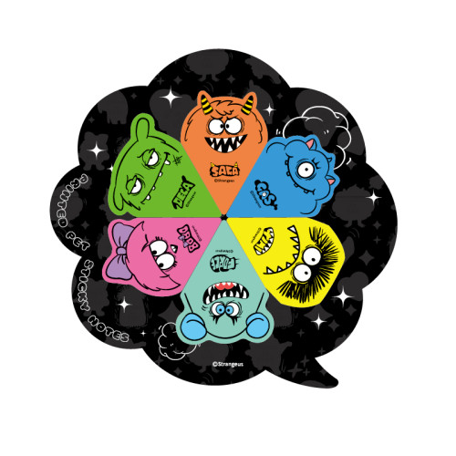 Monster Printed PET Sticky Notes