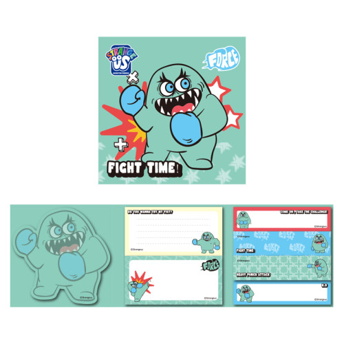 Monster Tri-fold Sticky  Note Pad