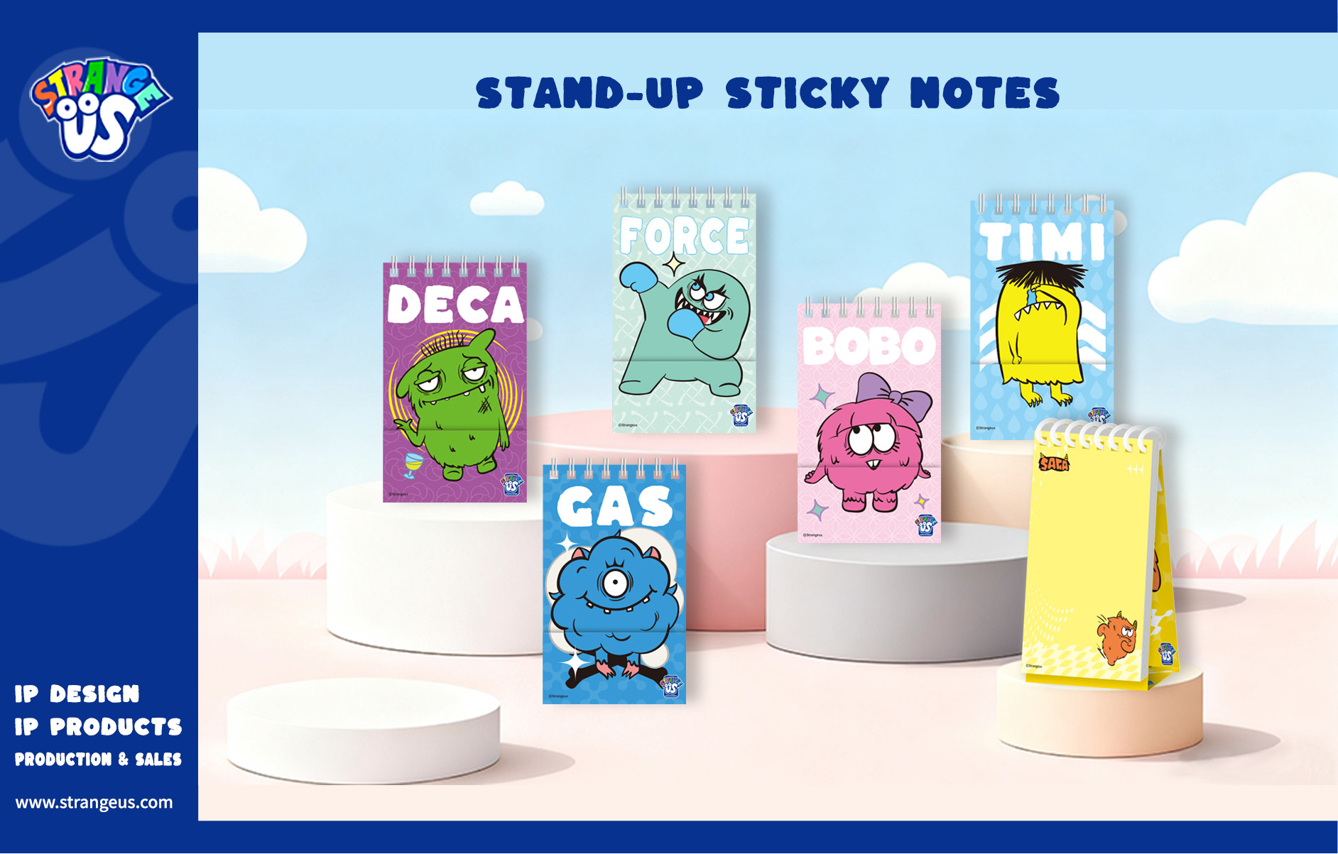 Cute Monster Click Pens