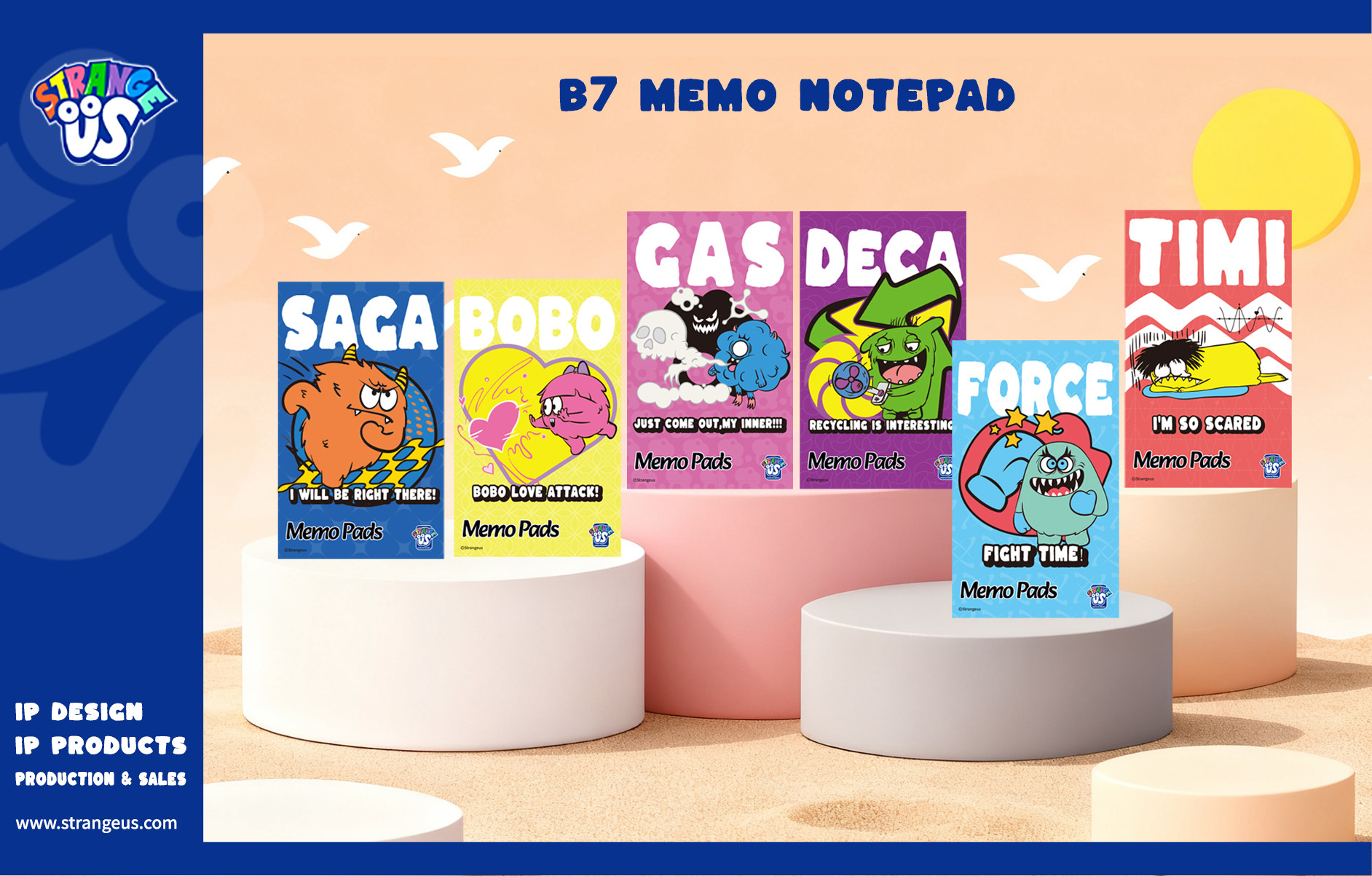 Cute Monster Click Pens