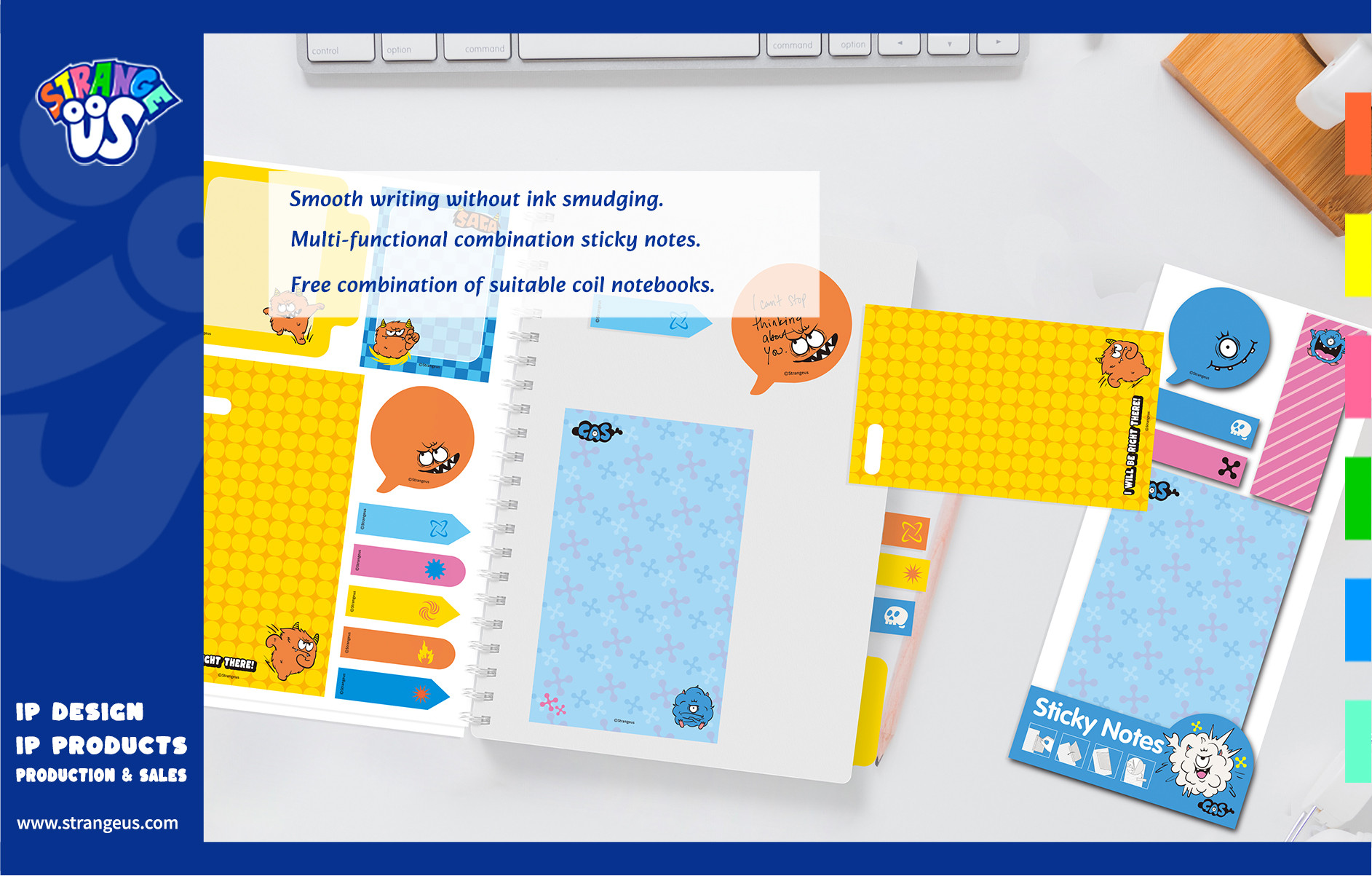Cute Monster Click Pens
