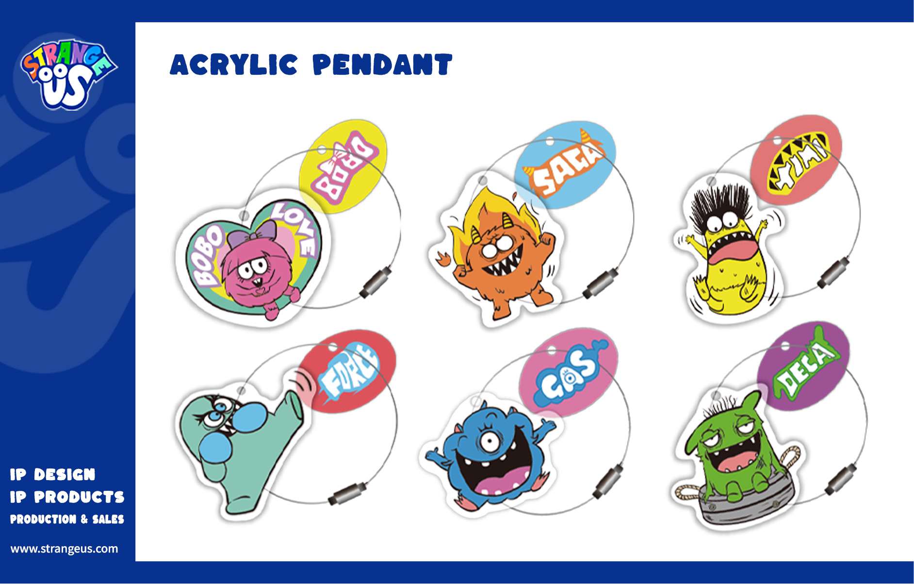 Cute Monster Click Pens