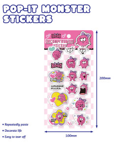 Pop-it Monster Stickers