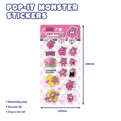 Pop-it Monster Stickers