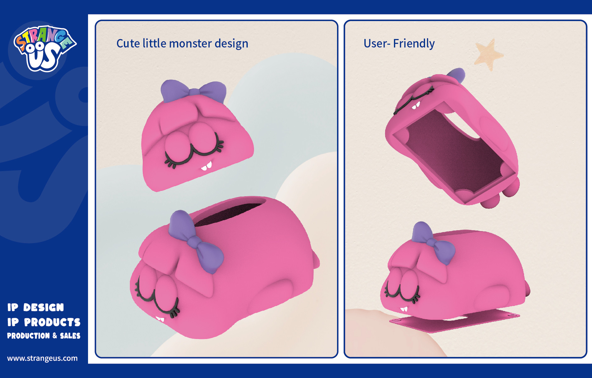 Cute Monster Click Pens
