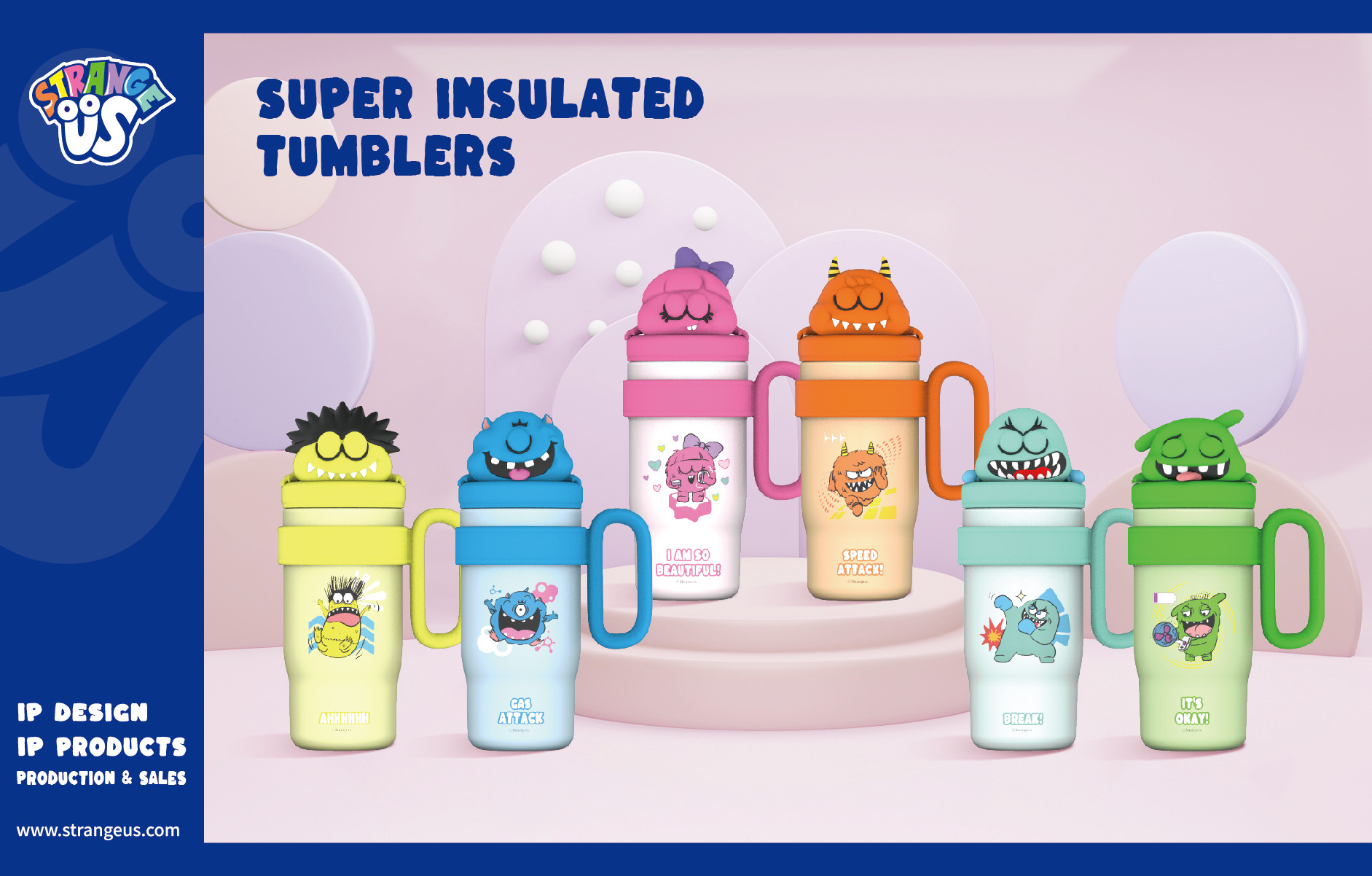 Cute Monster Click Pens