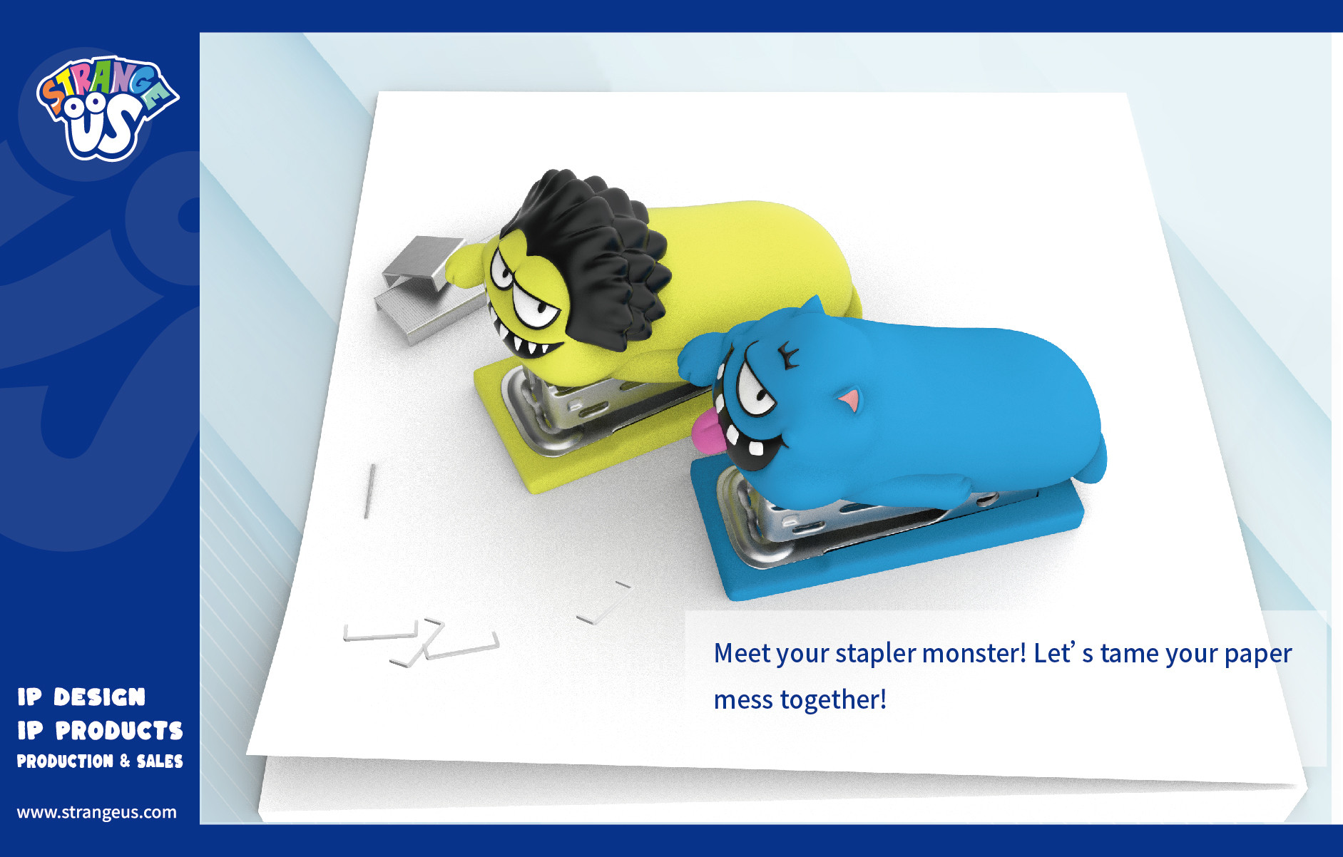 Cute Monster Click Pens